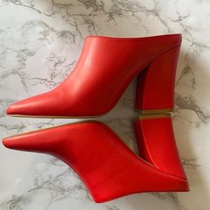 Forever 21 Red Mules Size 6
